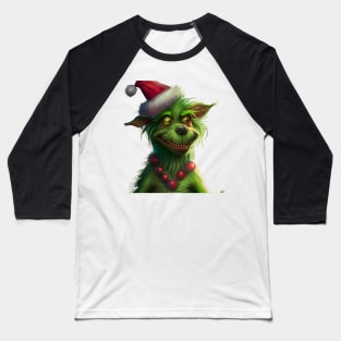 Grinch Dog Baseball T-Shirt